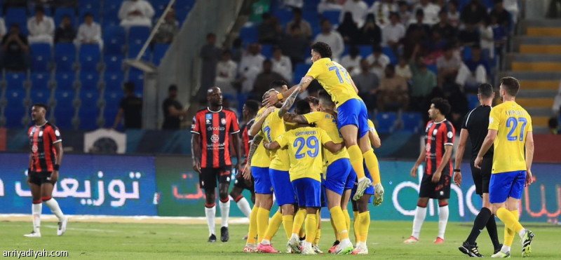 النصر-يضرب-الرائد-بثلاثية