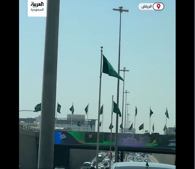 احتفالا-باليوم-الوطني-الـ93.-الأعلام-السعودية-تزين-طرقات-الرياض
